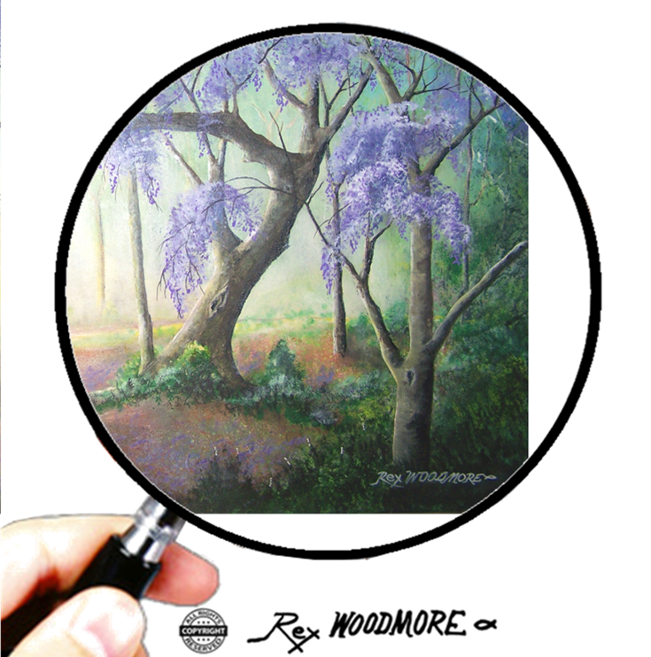 Acrylic Painting by Rex Woodmore titled Mauve Meander