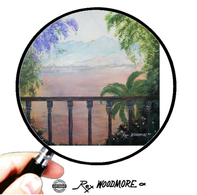 Acrylic Painting by Rex Woodmore titled Veranda View