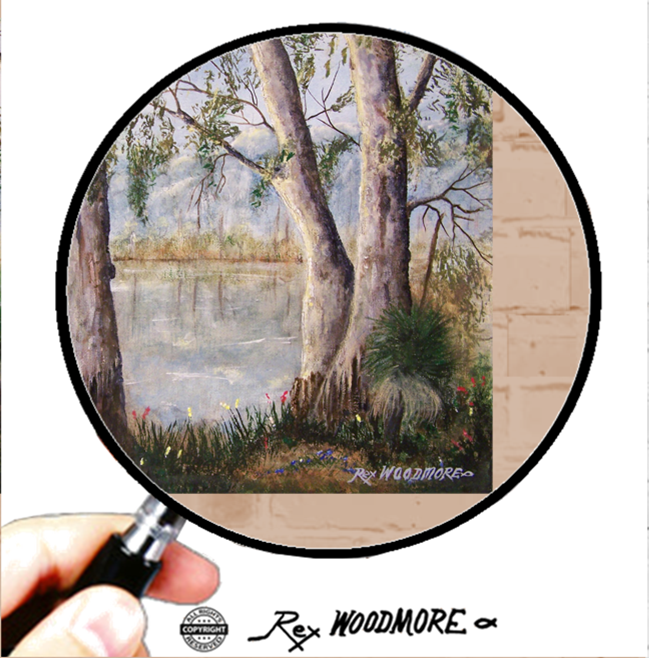 Acrylic Painting by Rex Woodmore titled Wooded Waters