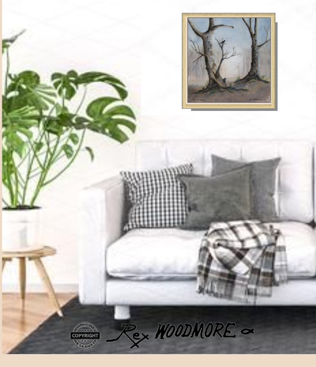 Acrylic Painting by Rex Woodmore titled Eerie Eucalyptus