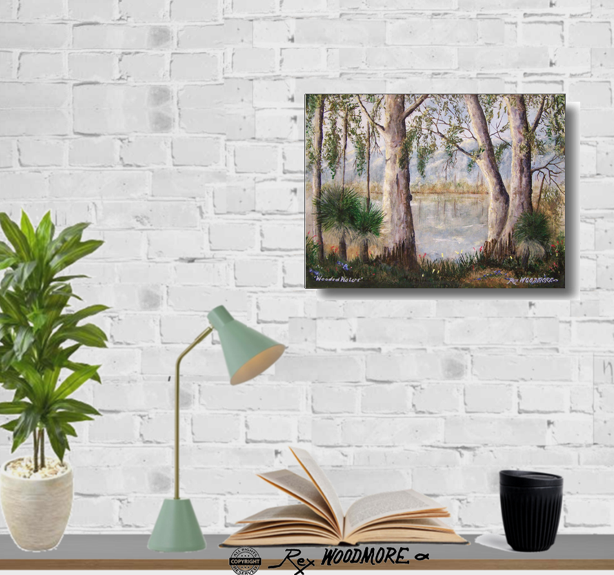 Acrylic Painting by Rex Woodmore titled Wooded Waters