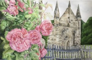 A Watercolour artwork by Renee Loh depicting  Garden and titled Tree Peony