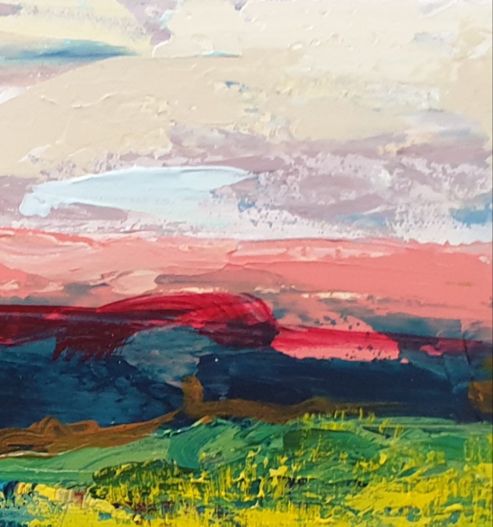 Acrylic Painting by Olga Megele titled Dusk