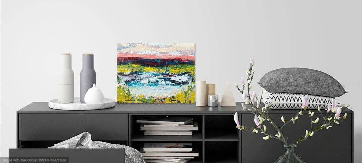 Acrylic Painting by Olga Megele titled Dusk