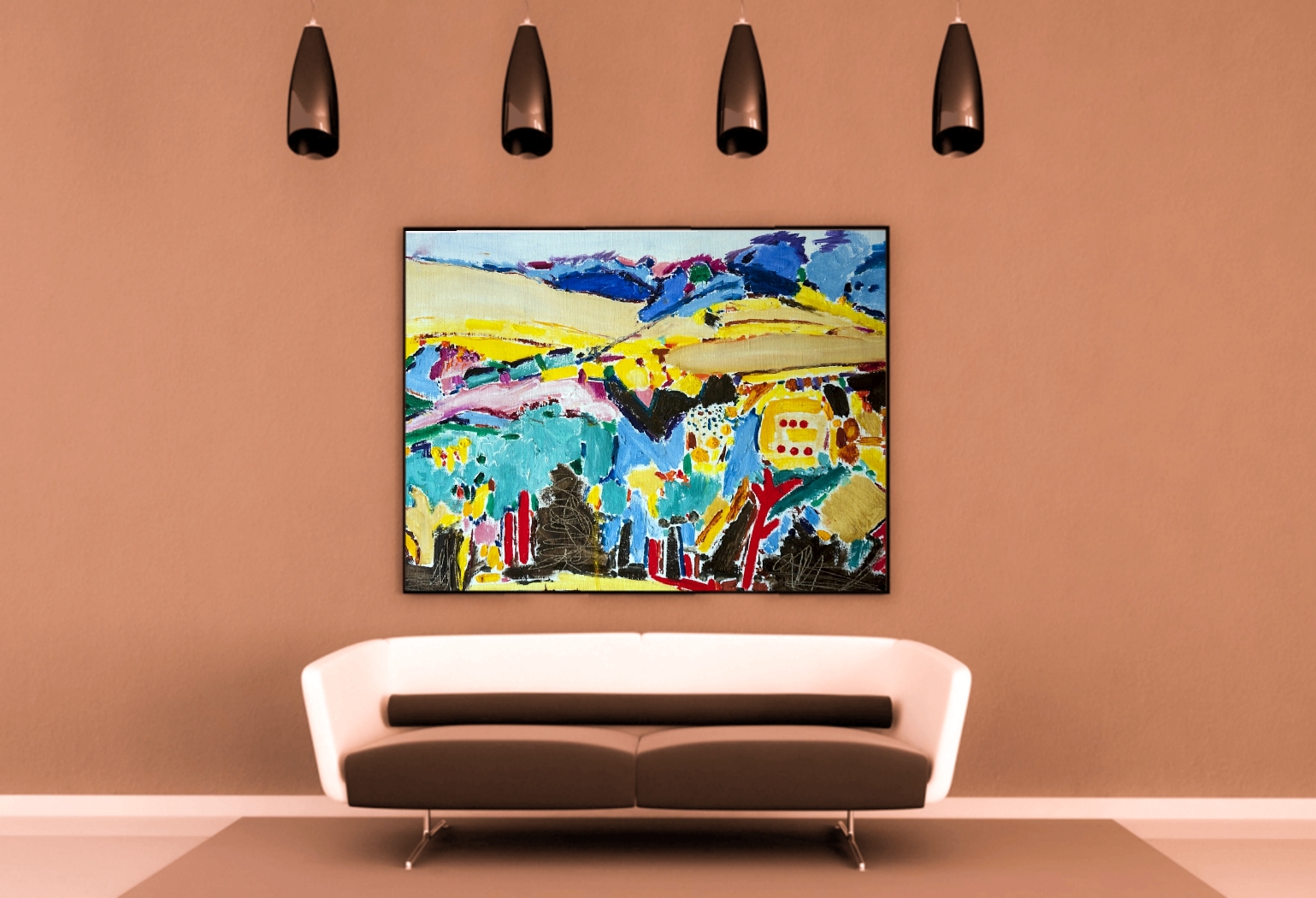 Mixed Media Painting by Angela Iliadis titled A Symphony of Colour