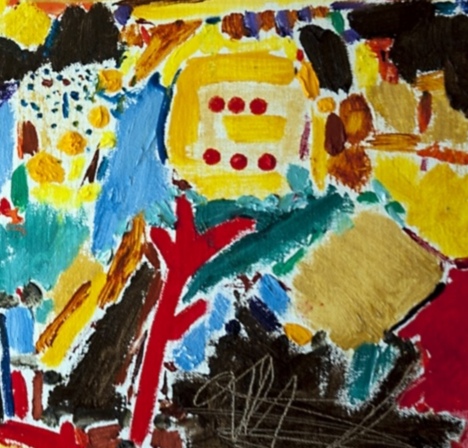 Mixed Media Painting by Angela Iliadis titled A Symphony of Colour