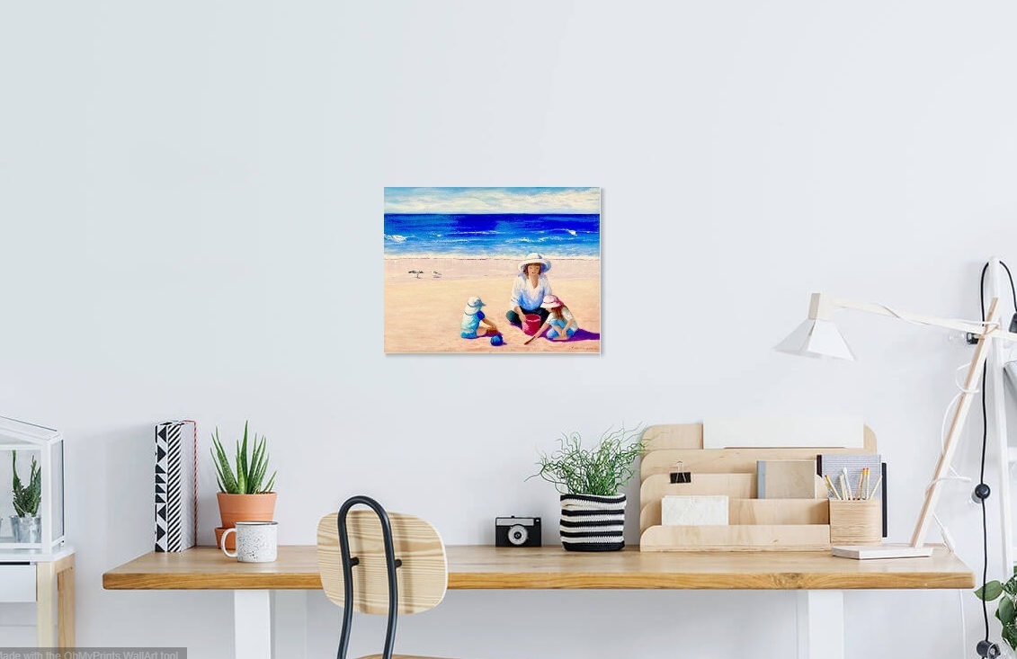 Acrylic Painting by Jenny Ellis-Newman titled Day at the Beach