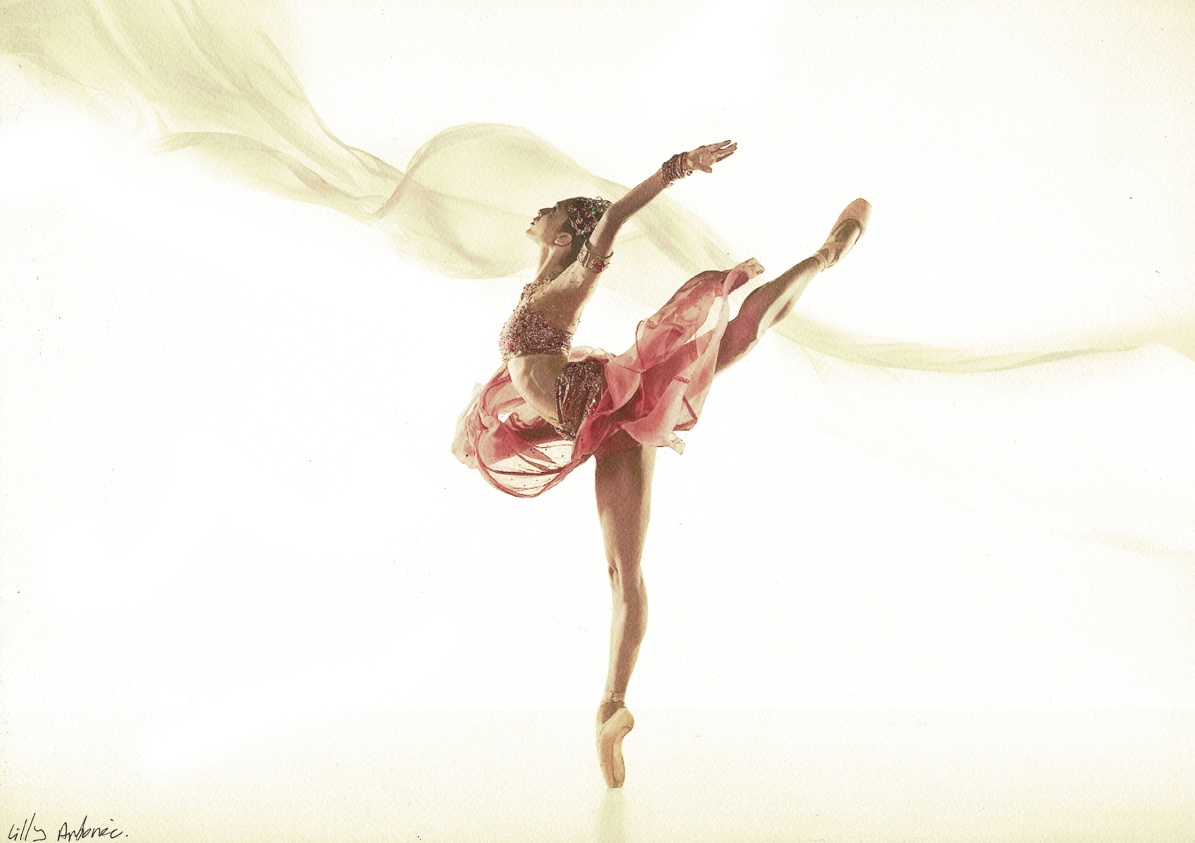 Acrylic Painting by Lilly Antoneavic titled BALLERINA