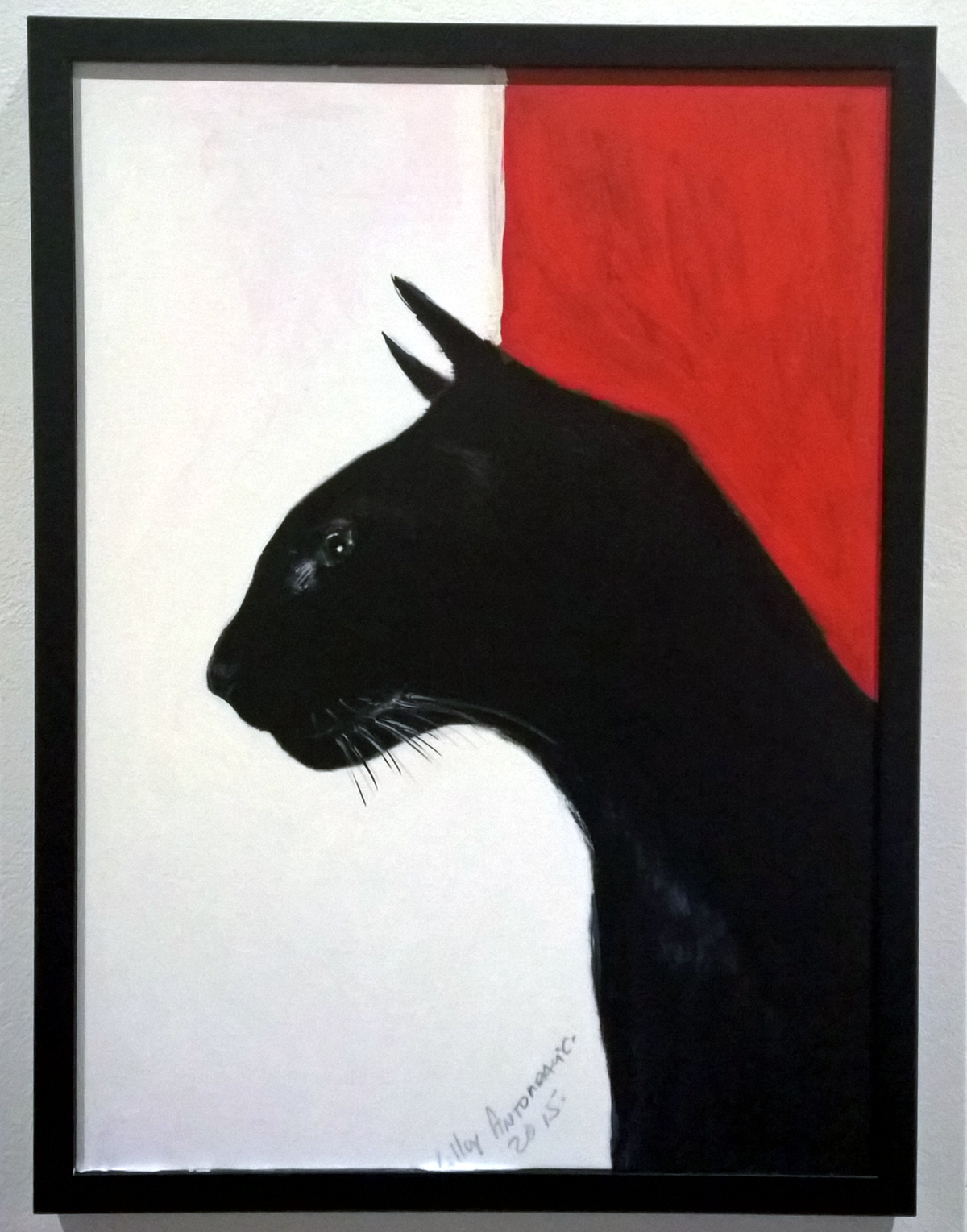 Acrylic Painting by Lilly Antoneavic titled BLACK PRINCE