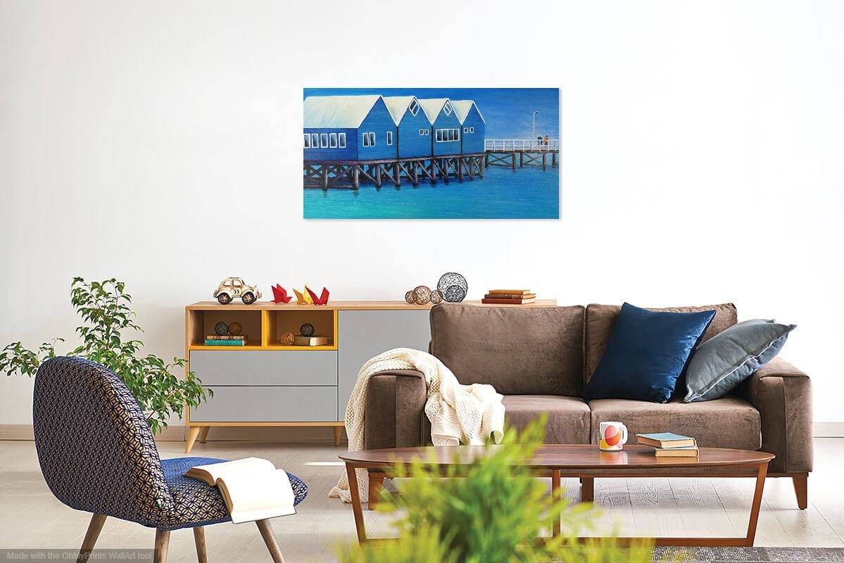 Acrylic Painting by Jenny Ellis-Newman titled Busselton Jetty
