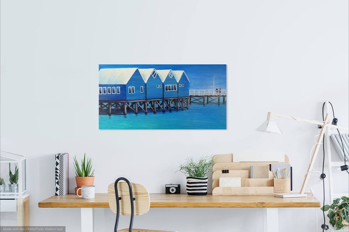 Acrylic Painting by Jenny Ellis-Newman titled Busselton Jetty