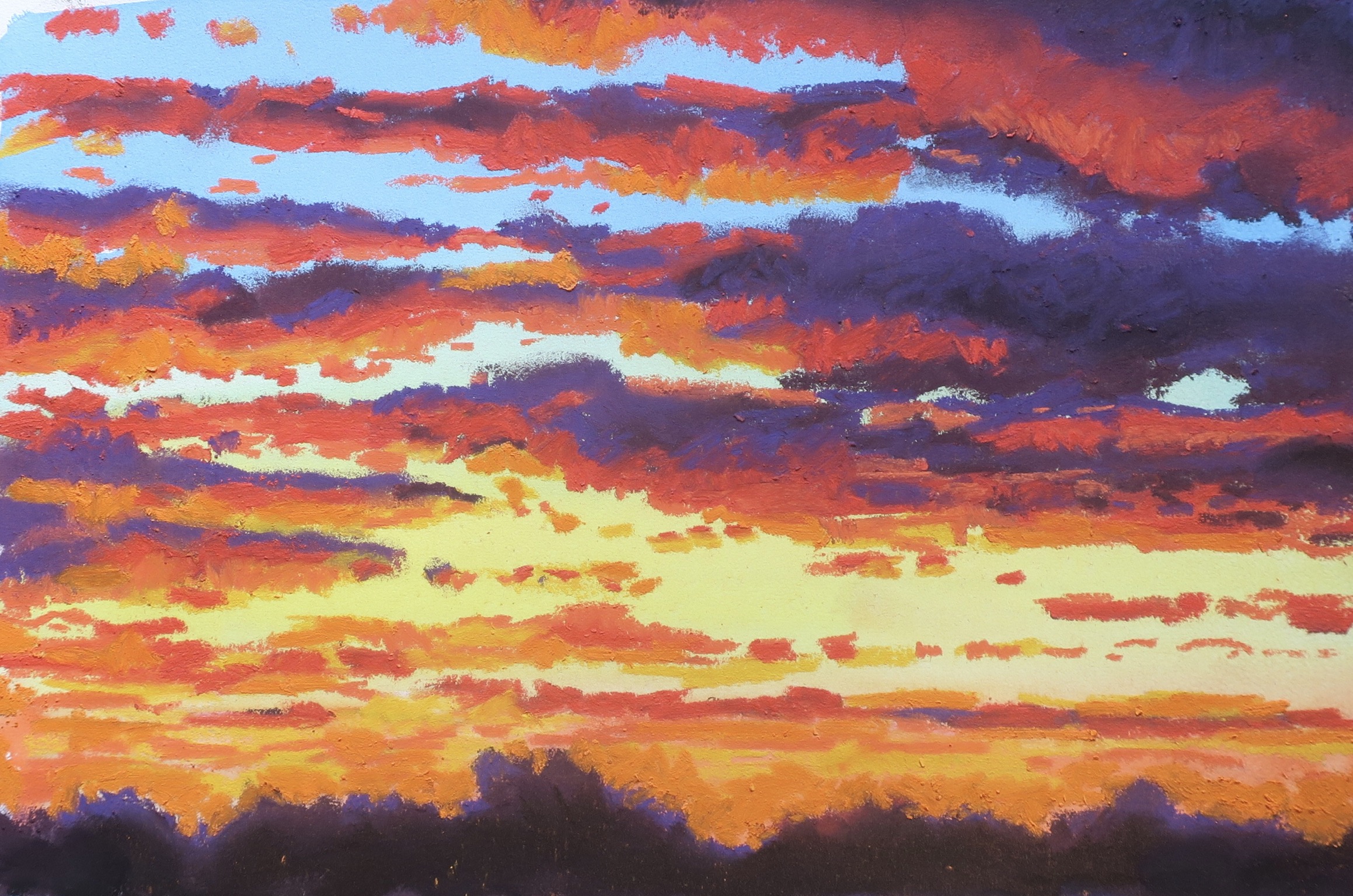 Mixed Media Painting by Diana Bradshaw titled Marla Sunset