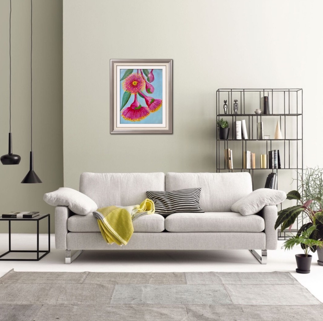 Acrylic Painting by Jenny Ellis-Newman titled Eucalyptus Gum Blossom