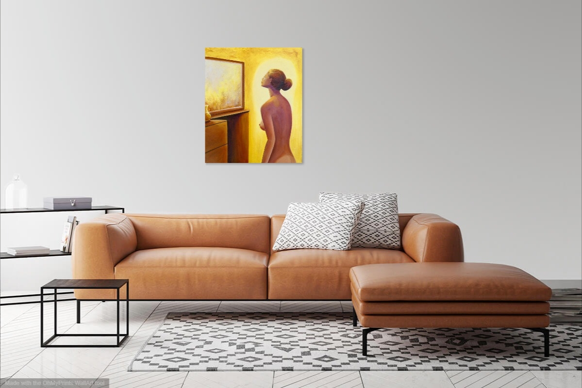 Acrylic Painting by Jenny Ellis-Newman titled Nude Woman Bathing