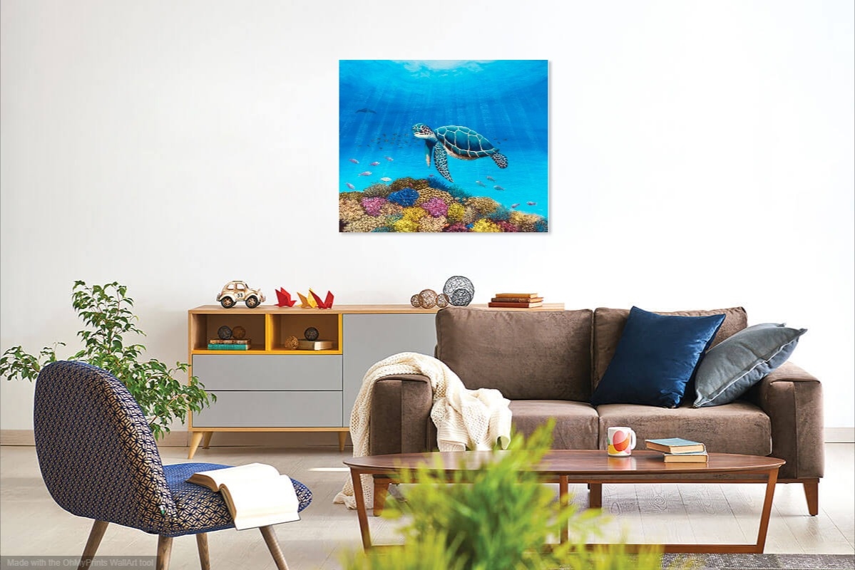 Acrylic Painting by Jenny Ellis-Newman titled Turtle
