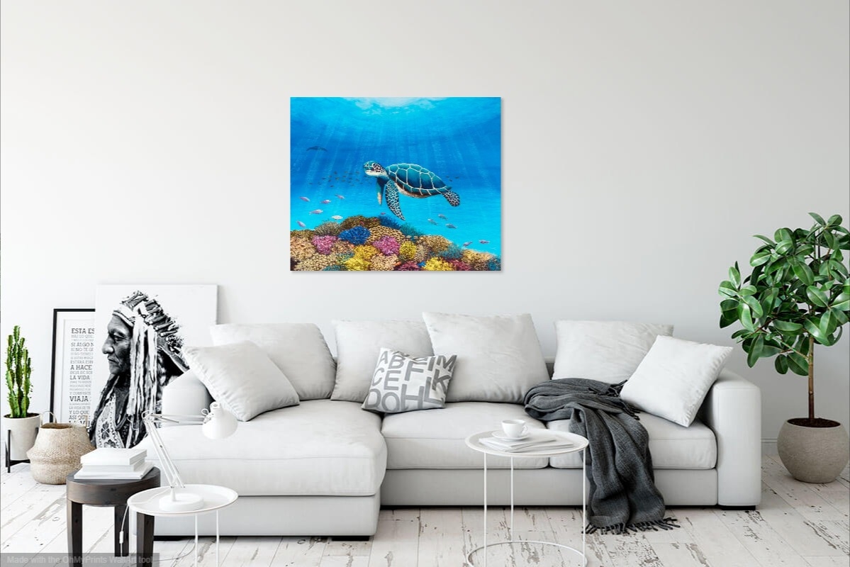 Acrylic Painting by Jenny Ellis-Newman titled Turtle