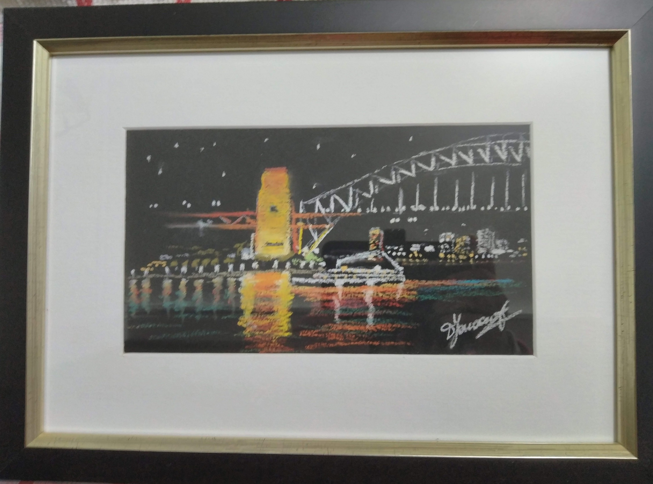 Pastel Painting by Diane Yousouf titled Harbour Lights