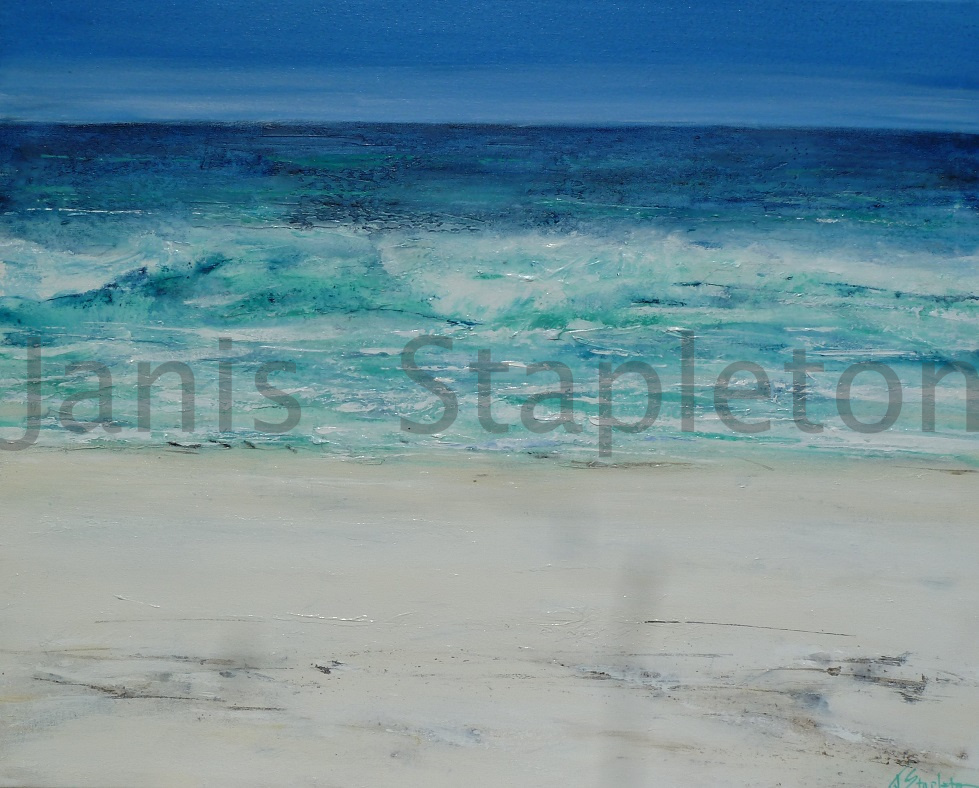 Acrylic Painting by Janis Stapleton titled Blue Day