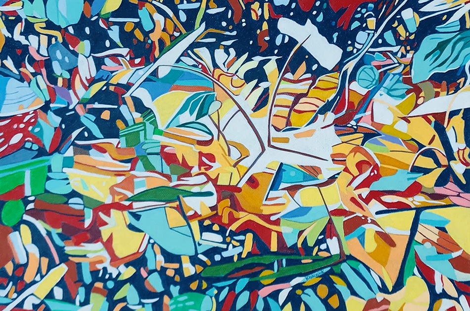 Coloured Pencils Painting by Richard Klekociuk titled Pond in Morning Light