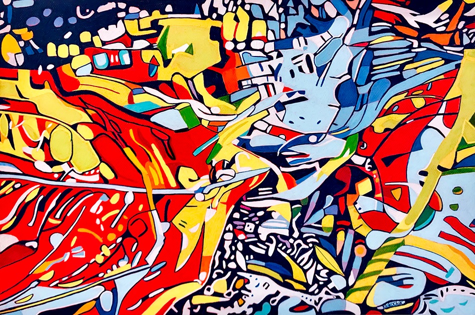 Coloured Pencils Painting by Richard Klekociuk titled Summer Flow