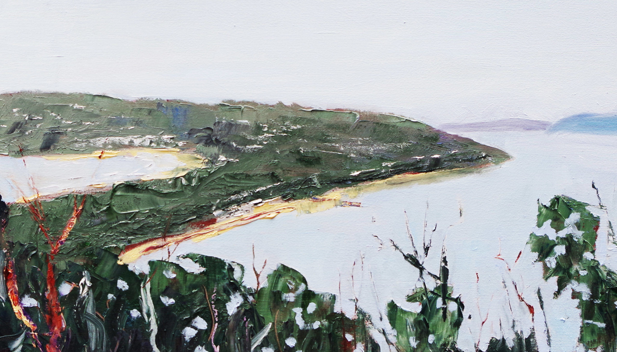 Oil Painting by Geoff Hargraves titled View from Barrenjoey track