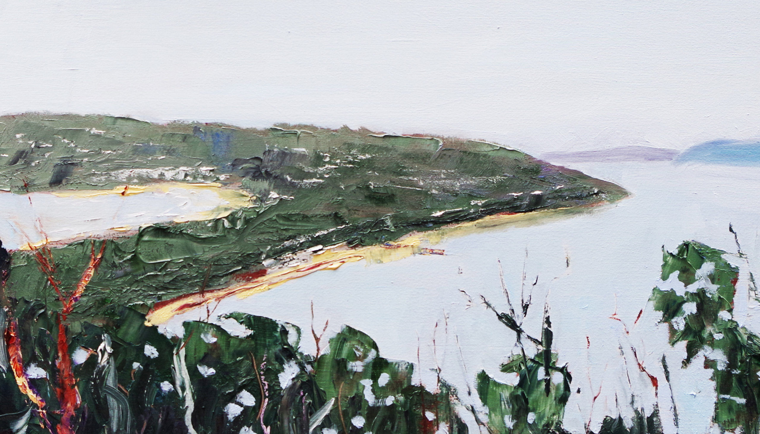 Oil Painting by Geoff Hargraves titled View from Barrenjoey track