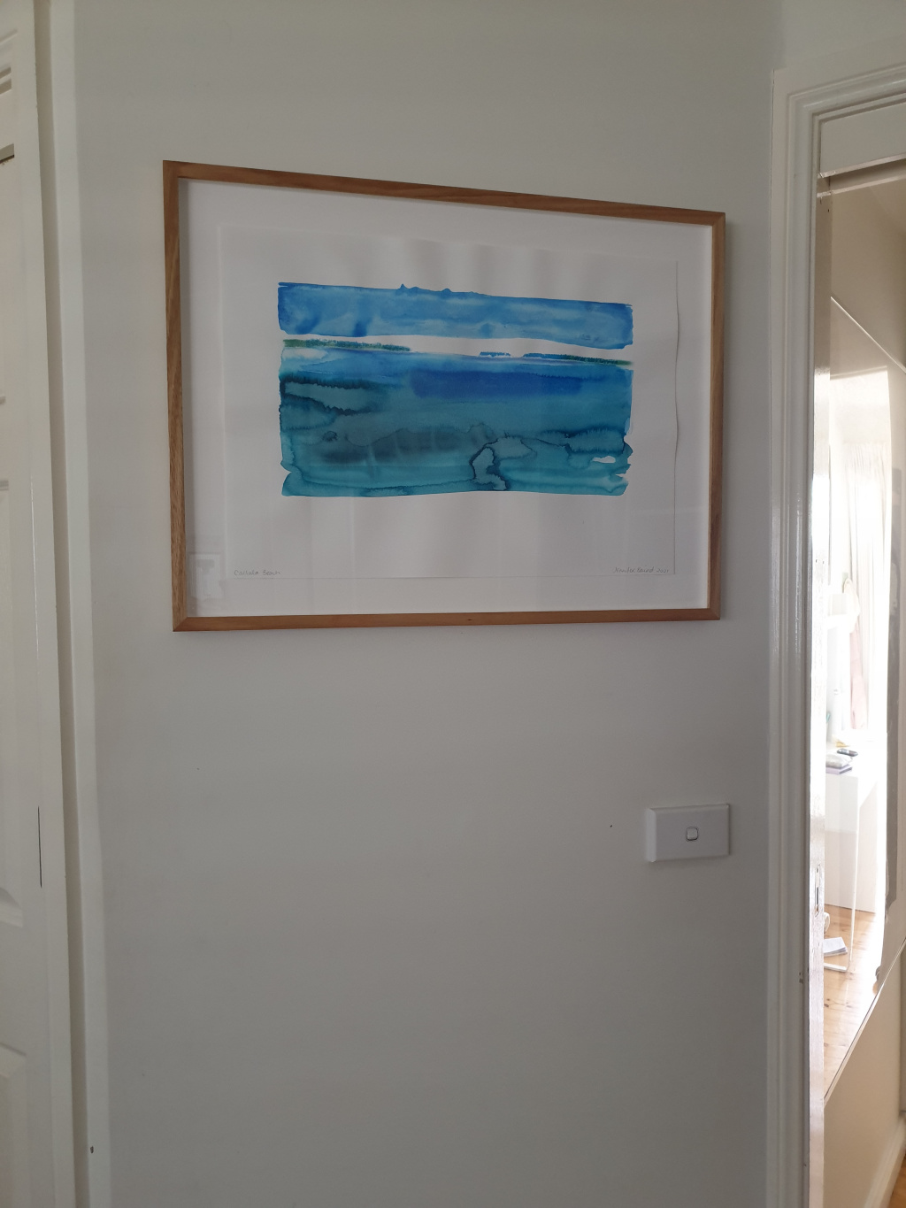 Mixed Media Painting by Jennifer Baird titled Callala Beach