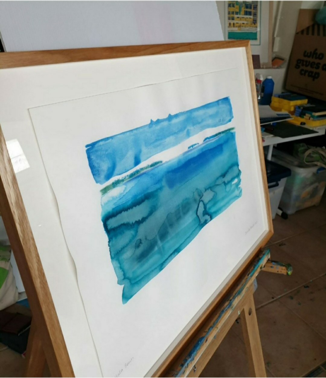 Mixed Media Painting by Jennifer Baird titled Callala Beach