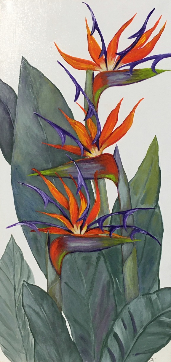 Acrylic Painting by Georgina Walsh titled Bird of Paradise 5