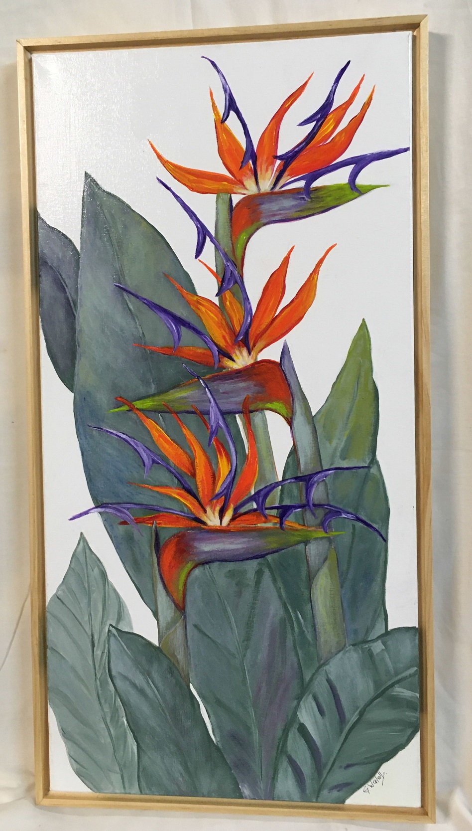 Acrylic Painting by Georgina Walsh titled Bird of Paradise 5