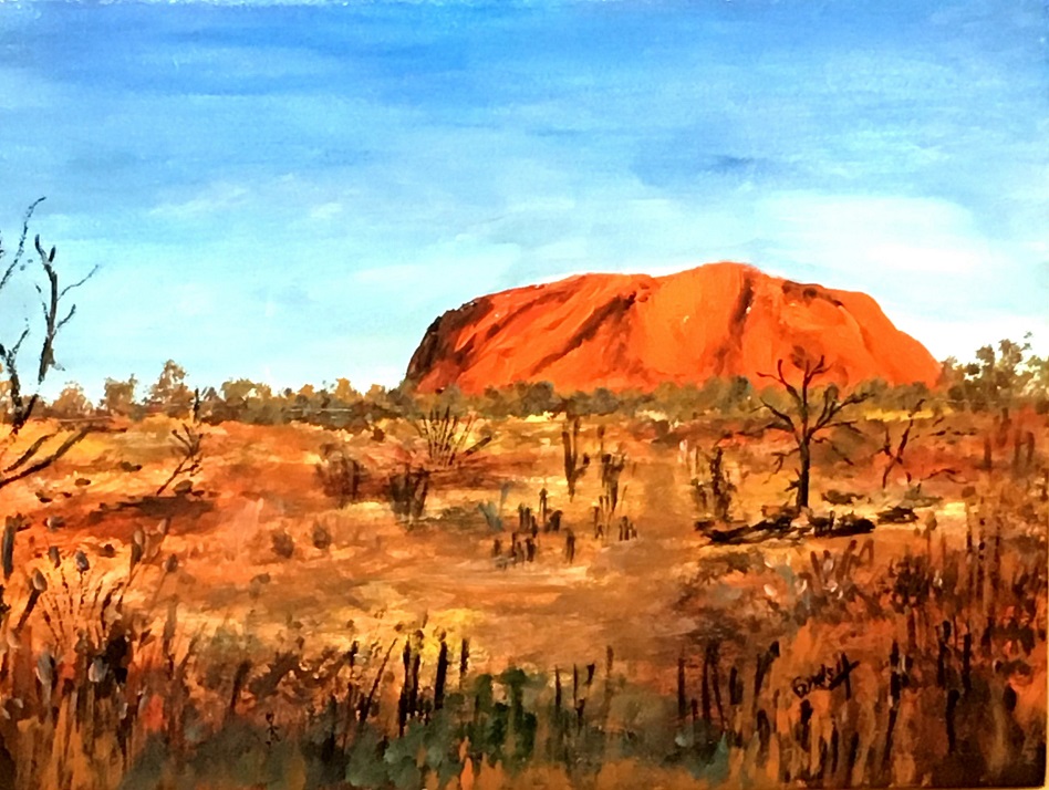 Acrylic Painting by Georgina Walsh titled Uluru