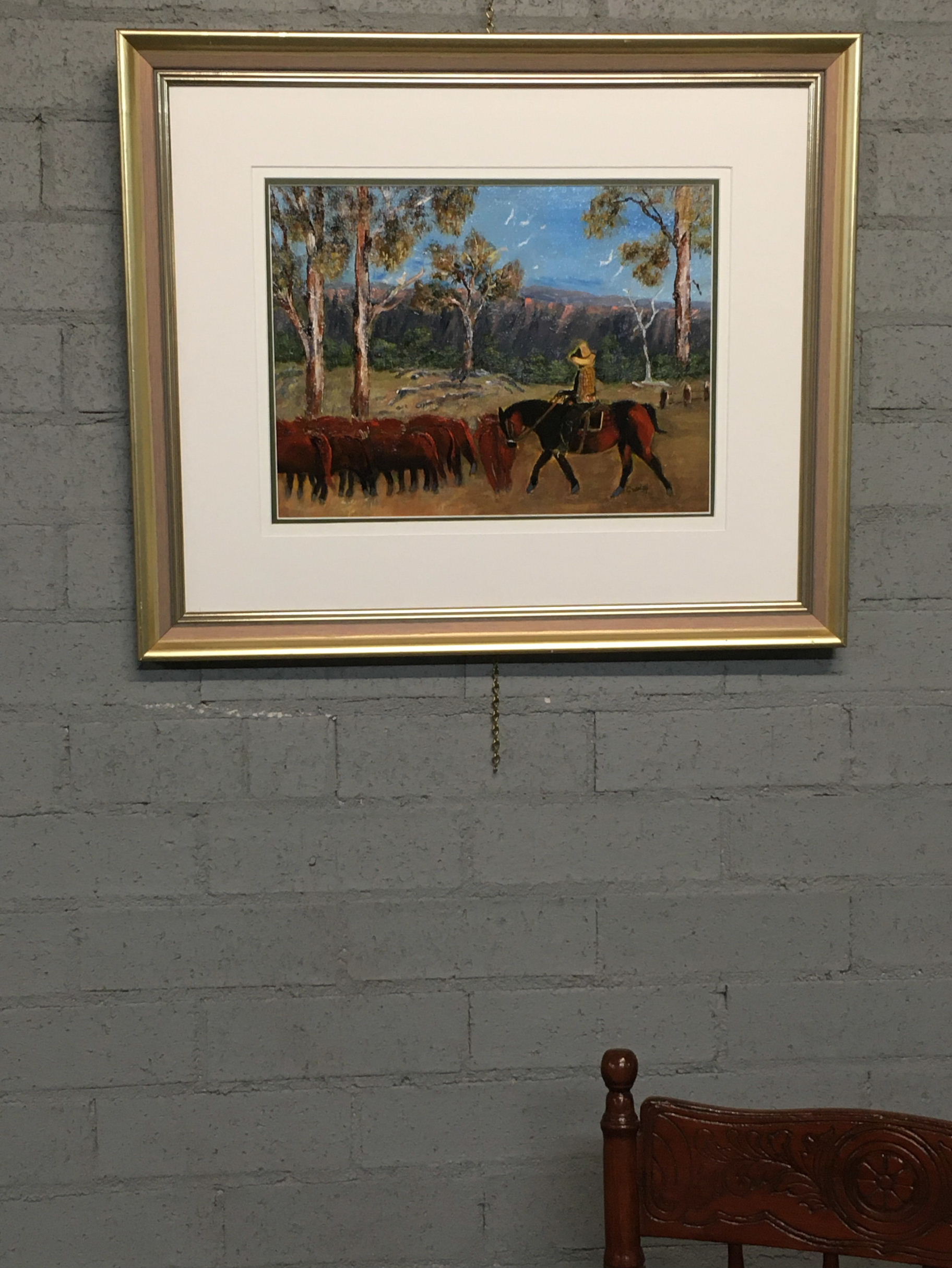 Acrylic Painting by Georgina Walsh titled The Drover