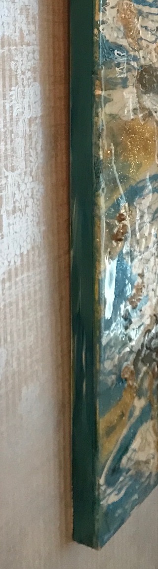 Mixed Media Painting by Amal Khouri titled Submerged