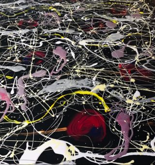 A Mixed Media painting by Amal Khouri in the Expressionism style  and titled Untitled
