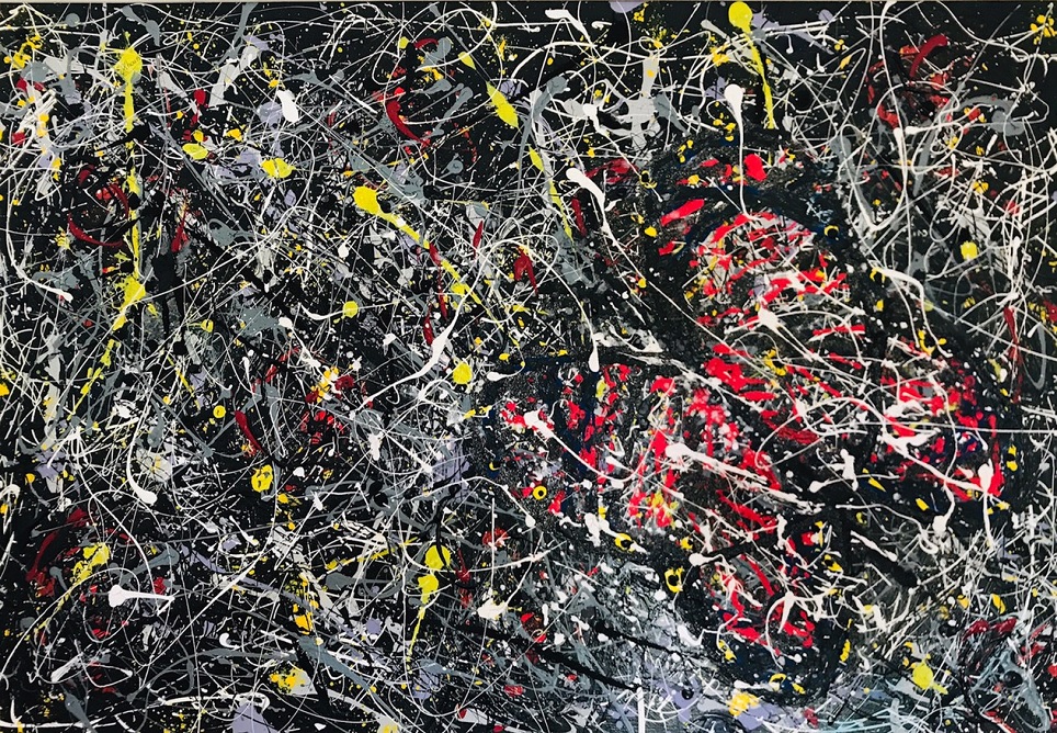Mixed Media Painting by Amal Khouri titled Rebirth   