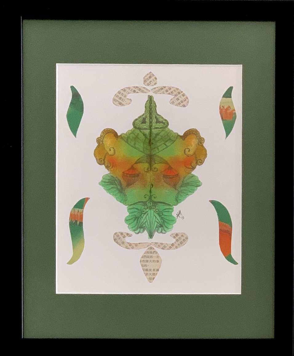 Mixed Media Painting by Melissa Martin titled East Meets West