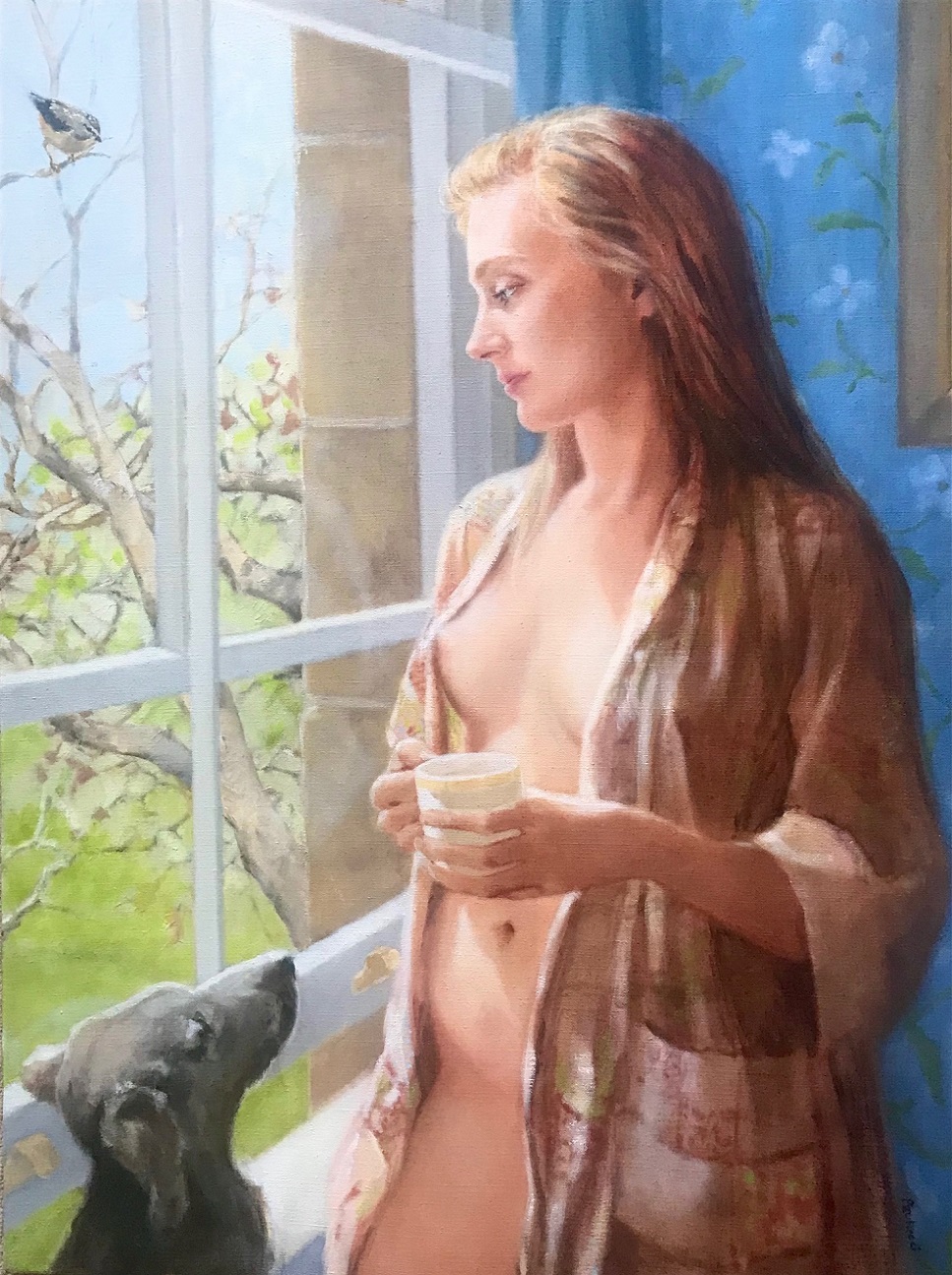 Oil Painting by Helen Paulucci titled Nude by the Window