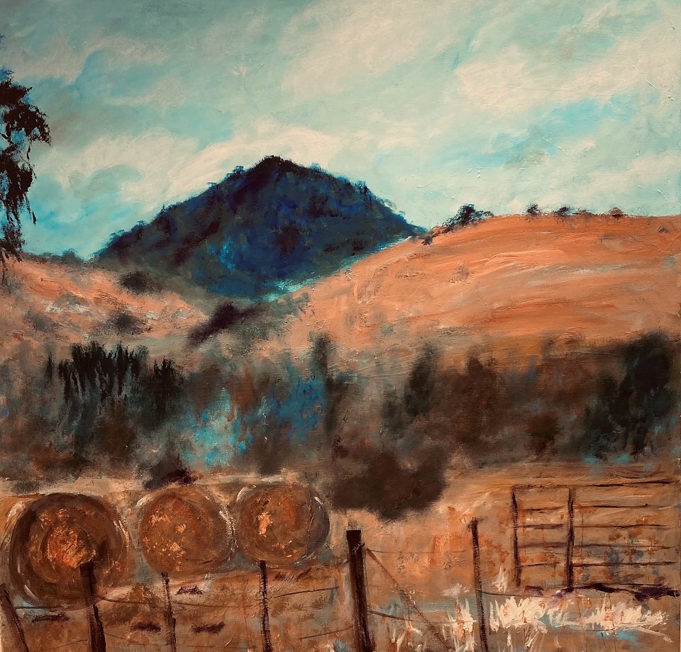 Oil Painting by Margaret Morgan Watkins titled Mt Piper in Broadford VIC