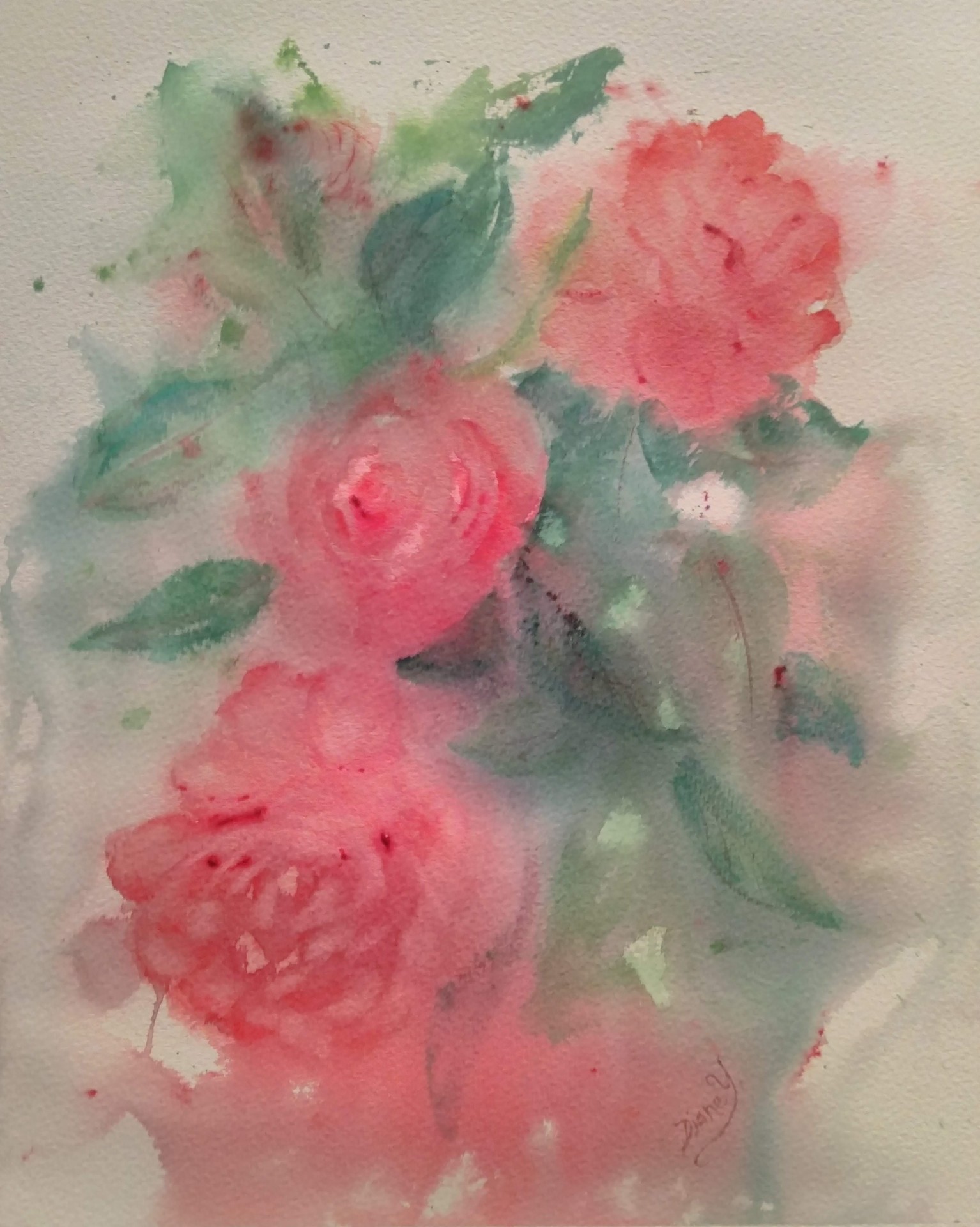 Watercolour Painting by Diane Yousouf titled Joyous