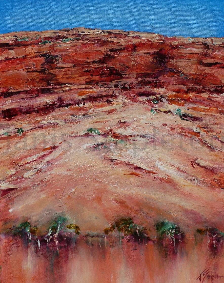 Acrylic Painting by Janis Stapleton titled Kimberley Escarpment 3