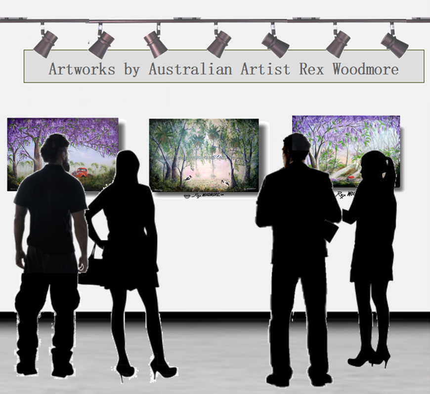 Acrylic Painting by Rex Woodmore titled Jabiru Jungle