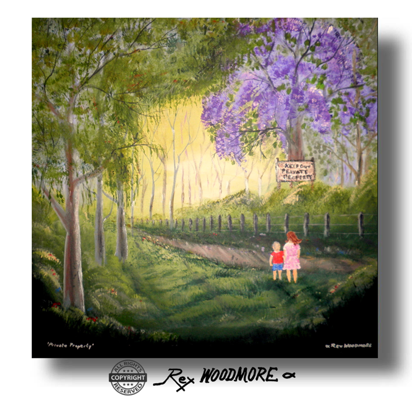 Acrylic Painting by Rex Woodmore titled Private Property