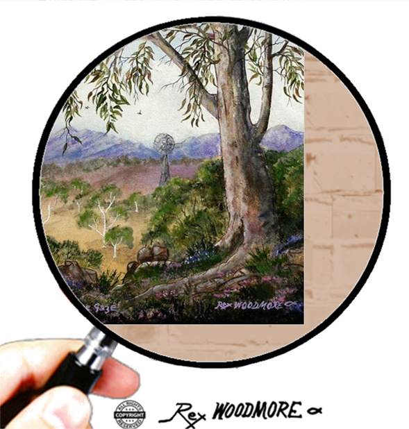 Acrylic Painting by Rex Woodmore titled Gumtree Gaze
