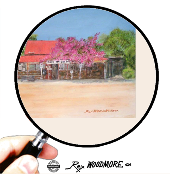Acrylic Painting by Rex Woodmore titled Historic Hotel
