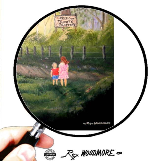 Acrylic Painting by Rex Woodmore titled Private Property