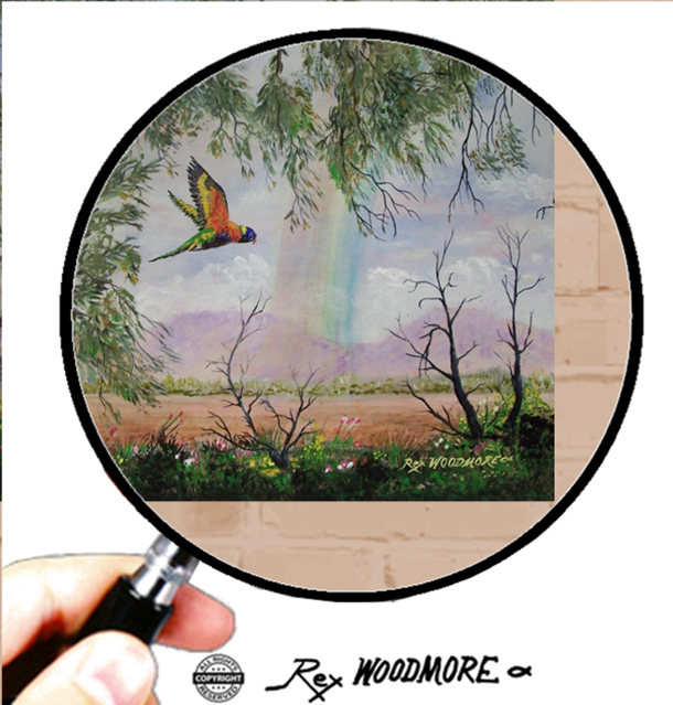 Acrylic Painting by Rex Woodmore titled Rainbow Ranges
