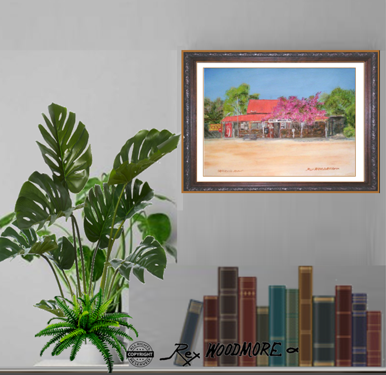 Acrylic Painting by Rex Woodmore titled Historic Hotel