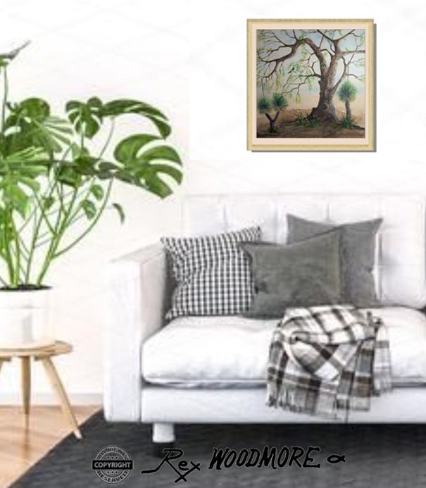 Acrylic Painting by Rex Woodmore titled Rainfall Renewal