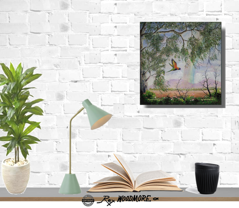 Acrylic Painting by Rex Woodmore titled Rainbow Ranges