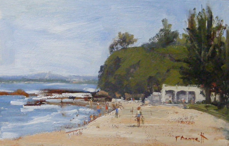 Oil Painting by Trish Bennett titled Austinmer Fun
